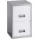 Pierre Henry 2Â Drawer Maxi Filing Cabinet A4 Modern Silver / White 1