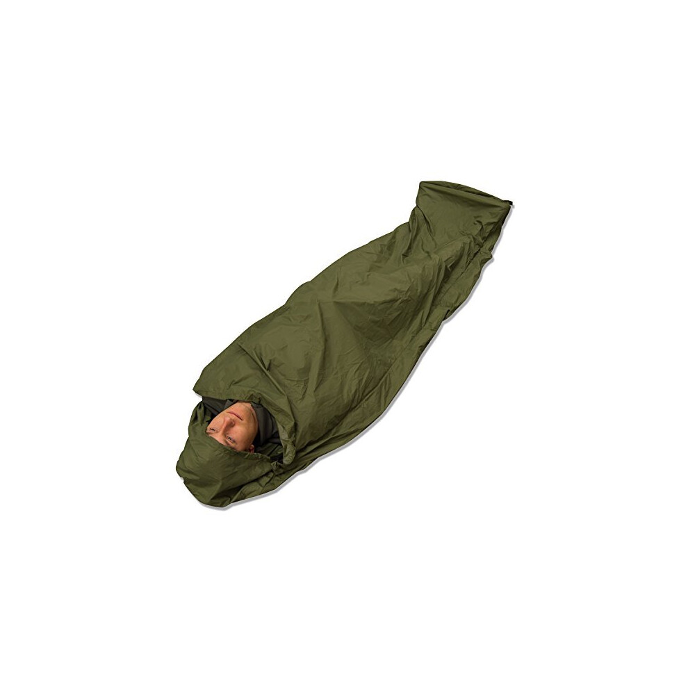 Andes Olive Green Waterproof Bivvy Bag Sleeping Bag Cover Camping Fishing, Taped Seams, 235 x 85cm