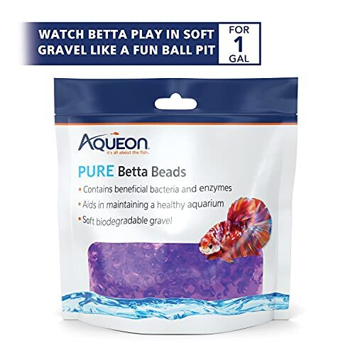 Aqueon Pure Betta Beads Purple, 8.8 oz 2