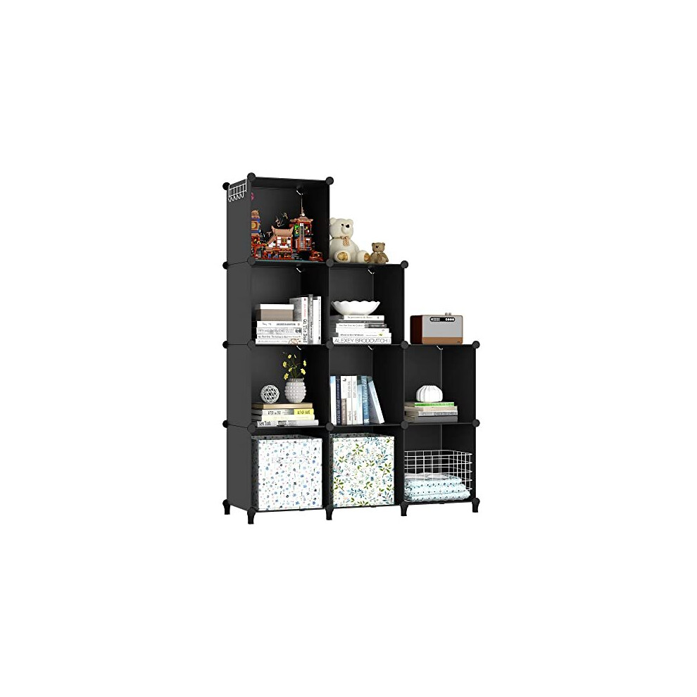 Cube Bookcase, 9 Cube Storage Unit Bookshelf Storage Cube Organiser Multi-Use DIY Storage Cube Shelf for Books, Toys, Clothes, Tools