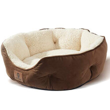 Asvin Small Dog Bed & Cat Bed, Round Cushion Pet Beds for Indoor Kitty or Puppy, Extra Soft & Machine Washable Pet Supplies, Anti-Slip &