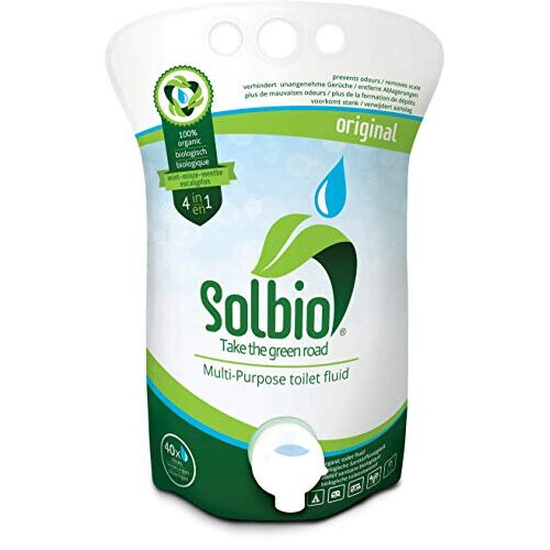 Solbio, the top-rated, all-natural sanitary additive. Sanitary additive for camping toilets, mobile toilet systems, chemical toilets and cassette