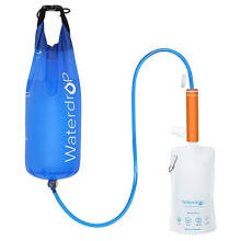 Waterdrop Personal Water Filter Straw with Gravity Water Bag, Portable Camping Filtration System, Drinking Water Purifier for Emergency Hiking Travel