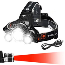 Victoper Head Torch (Upgrade Design), Zoomable Head Tools with 4 Modes and Red Warning, 6000 Lumen Super Bright, Hands-Free Head Torch Rechargeable