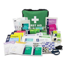 Lewis-Plast First Aid Kit Bag - 220 Piece Survival Kits - Safety Essentials for Travel Car Home Camping Work Hiking Holiday - Pack Supplies - Large