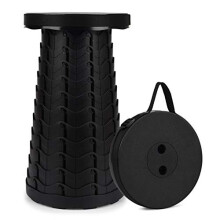 FIEMACH Portable Telescopic Stool, 2nd Generation Folding Stool Camping Lightweight Stool for Outdoor Camping BBQ Fishing Hiking Gardening Indoor,