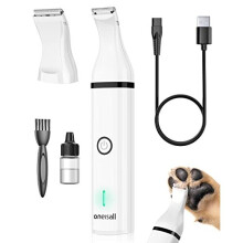 oneisall Dog Paw Trimmer, Quiet Dog Clippers, Paw Shaver for Dogs Cats Paws, Eyes, Ears, Face
