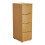 Office Hippo 4 Drawer Filing Cabinet, Pre Assembled, Oak 1