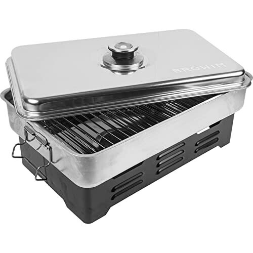 Browin 330001 Table Smoker with Thermometer Stainless Steel 1