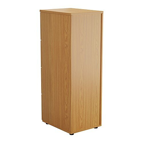 Office Hippo 4 Drawer Filing Cabinet, Pre Assembled, Oak 2