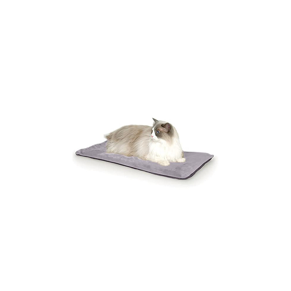 K&H Pet Products Thermo-Kitty Mat Heated Pet Bed Gray 12.5 X 25 Inches