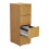 Office Hippo 4 Drawer Filing Cabinet, Pre Assembled, Oak 4
