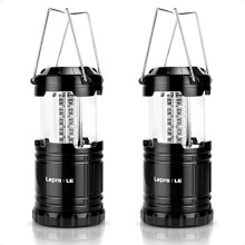 Lepro Portable Camping Lantern, Camping Lights for Tents, AA Battery Powered, Collapsible Tent Lights, Water Resistant, Suit for Camping, Hiking,