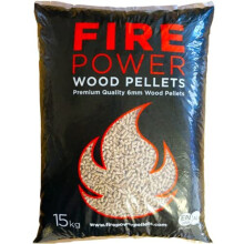 Firepower Wood Pellets for Pizza Ovens - High Heat Output Pizza Oven Pellets - Premium Softwood - 6mm (2 x 15kg)