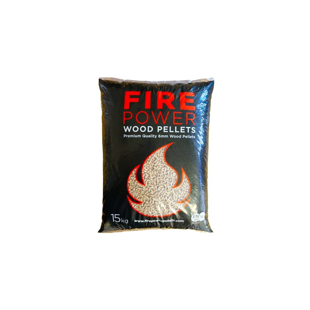 Firepower Wood Pellets for Pizza Ovens - High Heat Output Pizza Oven Pellets - Premium Softwood - 6mm (2 x 15kg)