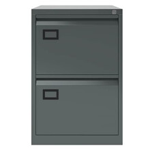 Bisley Filing Cabinet, Metal, Anthracite Grey, One Size