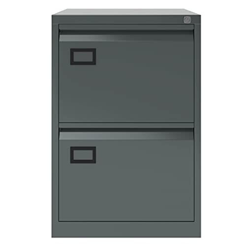 Bisley Filing Cabinet, Metal, Anthracite Grey, One Size
