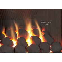 COALS 4 YOU 30 Gas Fire Ceramic Large Cast Coals Replacement Replacements/Bio Fuels/Ceramic/Boxed IN PACKING, Black