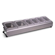Ooni Pizza Topping Station â 2 x 1.6L and 4 x 0.8L Pizza Topping Containers with Custom Fit Lids - Ooni Pizza Oven Accessories - Outdoor Kitchen