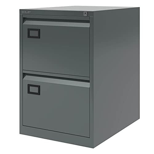 Bisley Filing Cabinet, Metal, Anthracite Grey, One Size 2