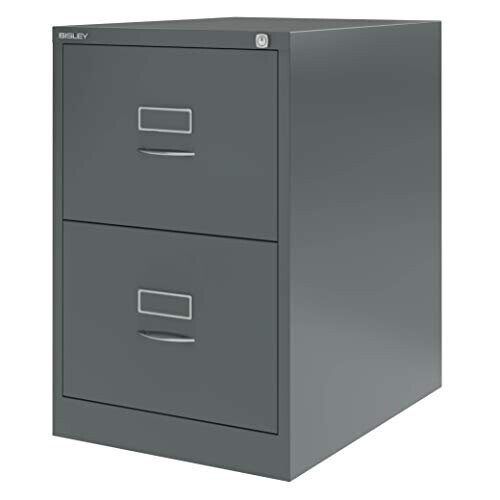Bisley Filing Cabinet, Metal, Anthracite Grey, One Size 2