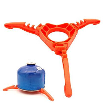 STCRERAG Gas Tank Bracket Foldable Canister Stand Gas Canister Support Orange Gas Tank Stove Stand Bracket Tripod Outdoor Stove Flat Gas Tank Holder