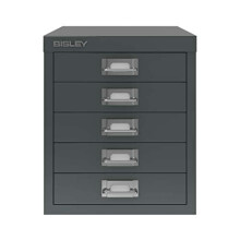 Bisley Filing Cabinet, Metal, Anthracite Grey, One Size