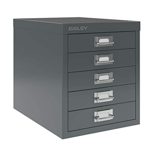 Bisley Filing Cabinet, Metal, Anthracite Grey, One Size 1