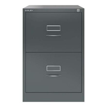 Bisley Filing Cabinet, Metal, Anthracite Grey, One Size