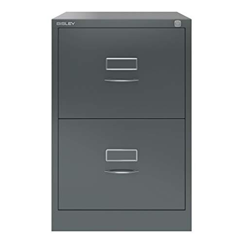 Bisley Filing Cabinet, Metal, Anthracite Grey, One Size
