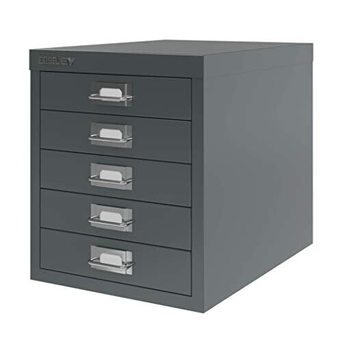 Bisley Filing Cabinet, Metal, Anthracite Grey, One Size 2