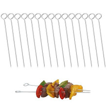 Grizef 8 inch 100% Food-Grade 304 Stainless Steel Turkey Lacers, roll needles, meat needles, metal skewers, cocktail skewers for Trussing Turkey and