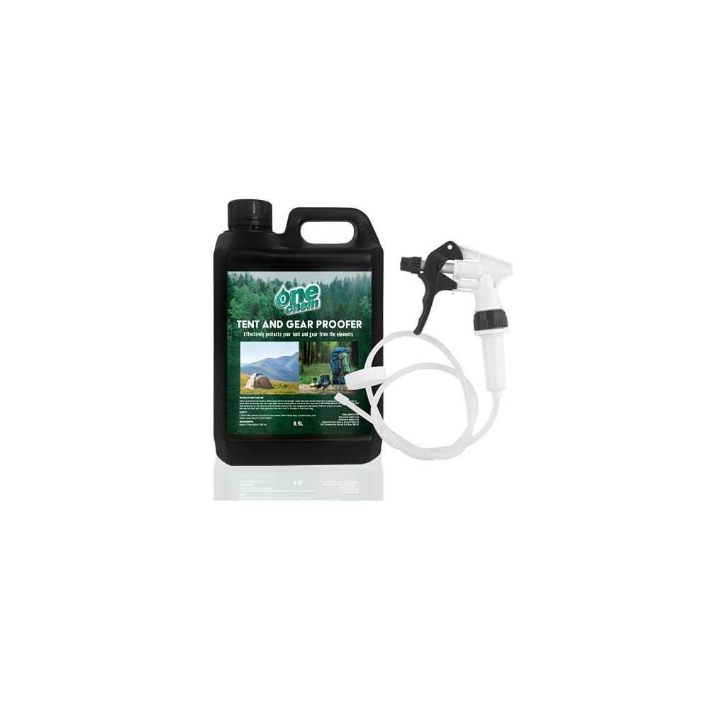 One Chem - Tent and Gear Waterproof 2.5 Litre Spray - Long Hose Trigger - Effectively Protects Tents From The Elements