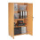 Beech Office Storage Cupboard Bookcase Filing Stationary Locking Cabinet 4 Shelves 5