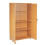 Beech Office Storage Cupboard Bookcase Filing Stationary Locking Cabinet 4 Shelves 4