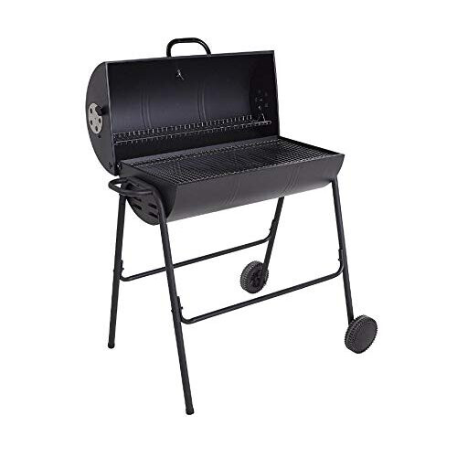 Tesco Steel Barrel Charcoal Barbecue Black (Missing Temperature Gauge