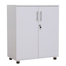 2 Door Locking Office Storage Cabinet - File Cabinet Organiser Cupboard - Wooden Filing Cabinet for Home, Office - Free Standing Adjustable Shelves
