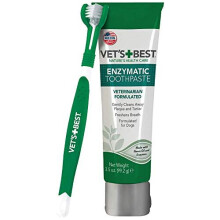 Vet's Best Dental Gel Toothpaste and Toothbrush Kit for Dogs