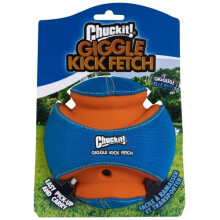 ChuckIt! Kick Fetch Dog Toy Ball with Giggle Sounds, Small