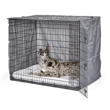 New World XXL Dog Crate Cover, Privacy Dog Crate Cover Designed to Fit Midwest Ginormous Dog Crate Models SL54 & SL54DD, Machine Wash & Dry, Gray,