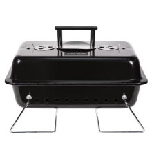 George Foreman GFPTBBQ1003B Go Anywhere Toolbox Charcoal BBQ, Portable, Sturdy Foldable Legs, Convenient Handle, Lightweight, Camping, Black