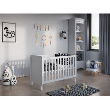 (White) Francis | Cot Bed 120x60cm with Aloe Vera mattress