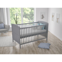 (Grey) Maddox | Cot Bed 140x70cm