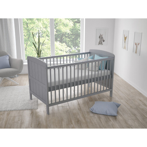 (Grey) Maddox | Cot Bed 140x70cm