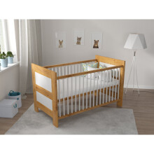(Sunset Pine/White ) Lucy | Cot Bed 140x70cm