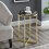 URBN Living Black Gold Marble Effect Side Table Coffee Sofa End Night Stand 2