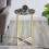 URBN Living Black Gold Marble Effect Side Table Coffee Sofa End Night Stand 8