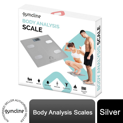 (Silver) Gymcline Body Analysis Scale, Silver or Space Grey
