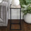 URBN Living End Table C-Shaped Coffee Snack Table Stand Over Bed Metal Frame New 2