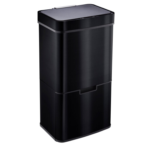 Cooks Professional Cooks Professional 75L Sensor Recycling Bin with Food Caddy | Black